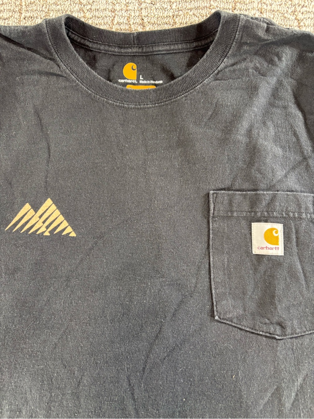 Carhartt Men’s Large Black Original Fit Long Sleeve Work Shirt